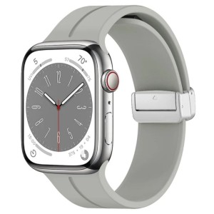 Силиконова каишка с магнит Apple Watch 38/40/41mm / сива /